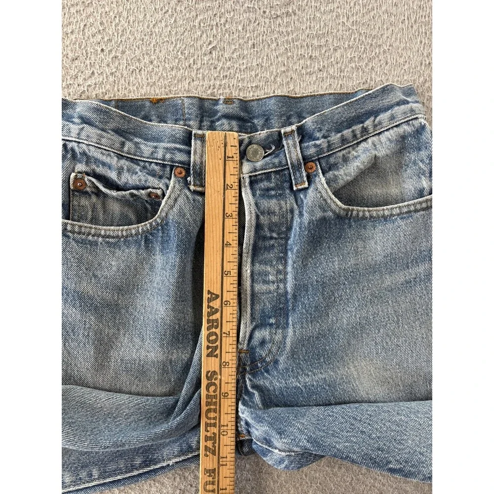 Vintage Levis 501 Jeans Mens Fits 27x30 Distressed Button Fly 80s USA *READ